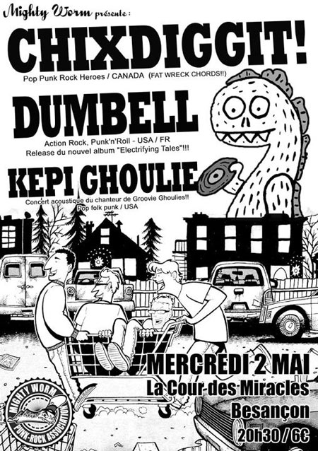 Chixdiggit! + Dumbell + Kepi Ghoulie au bar Le Maquis le 02 mai 2012 à Besançon (25)
