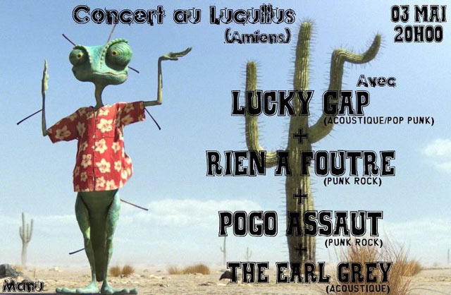 Lucky Gap +Rien à Foutre +Pogo Assaut +The Earl Grey au Lucullus le 03 mai 2012 à Amiens (80)