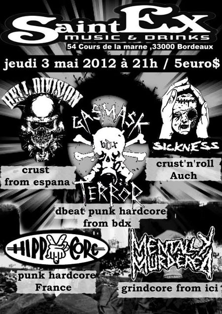 Concert Punk Hardcore au Saint-Ex le 03 mai 2012 à Bordeaux (33)