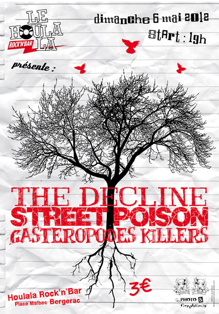 THE DECLINE+STREET POISON+GASTEROPODES KILLERS AU HOULALA le 06 mai 2012 à Bergerac (24)