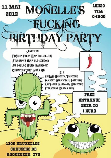 Monelle's Fucking Birthday Party @ De Schakel le 11 mai 2012 à Woluwe-Saint-Lambert (BE)