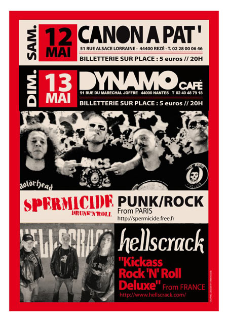 Spermicide + Hellscrack au Dynamo Café le 13 mai 2012 à Nantes (44)