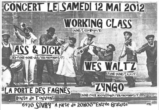 Concert Punk à La Porte des Fagnes le 12 mai 2012 à Sivry-Rance (BE)