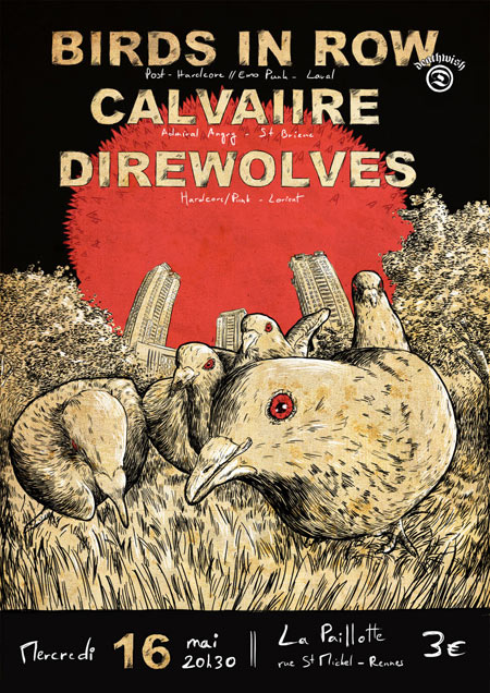 Birds In Row + Calvaiire + Direwolves à la Paillote le 16 mai 2012 à Rennes (35)