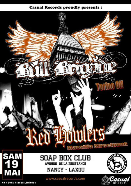 Bull Brigade + Red Howlers au Soap Box Club le 19 mai 2012 à Laxou (54)