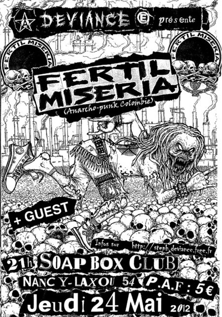Fertil Miseria + The Sioux + Toxic Hope au Soap Box Club le 24 mai 2012 à Laxou (54)