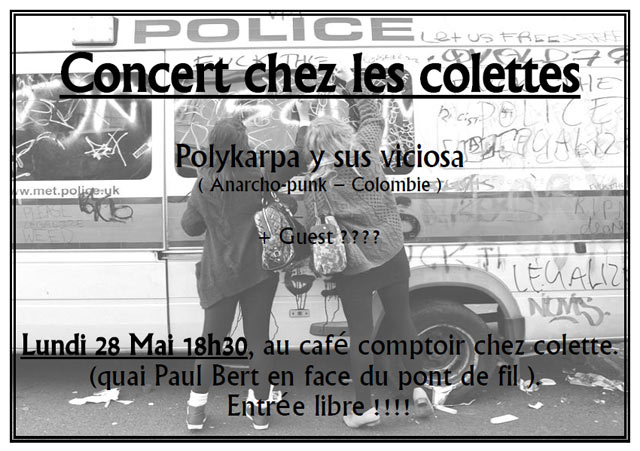 Polikarpa Y Sus Viciosas au Café Comptoir Colette le 28 mai 2012 à Tours (37)