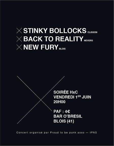 Stinky Bollocks + Back To Reality + New Fury au bar O'Brésil le 01 juin 2012 à Blois (41)