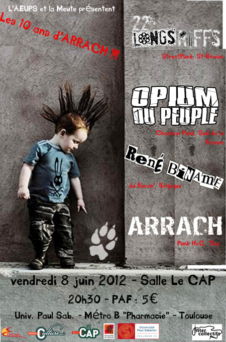 Concert 10 ans d'Arrach @ salle du Cap le 08 juin 2012 à Toulouse (31)