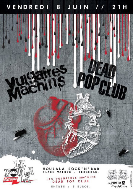 Vulgaires Machins + Dead Pop Club au Houlala le 08 juin 2012 à Bergerac (24)