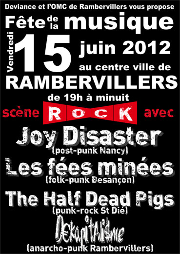 Fête de la Musique le 15 juin 2012 à Rambervillers (88)
