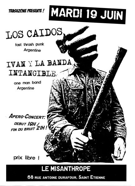Los Caidos + Ivan Y La Banda Intangible au Misanthrope le 19 juin 2012 à Saint-Etienne (42)