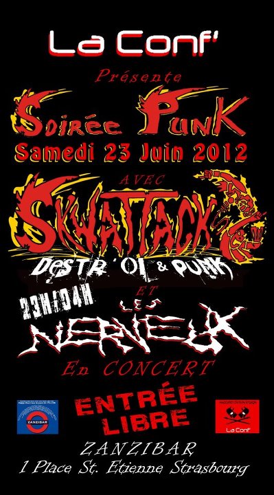 Skwattack + Les Nerveux au Zanzibar le 23 juin 2012 à Strasbourg (67)