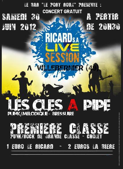 Les Clés à Pipe + Première Classe au Port Roux le 30 juin 2012 à Villebernier (49)
