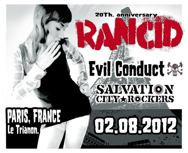 Rancid + Evil Conduct + Salvation City Rockers au Trianon le 02 août 2012 à Paris (75)