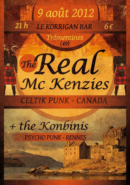 The Real McKenzies + The Konbinis au Korrigan Bar le 09 août 2012 à Trémentines (49)