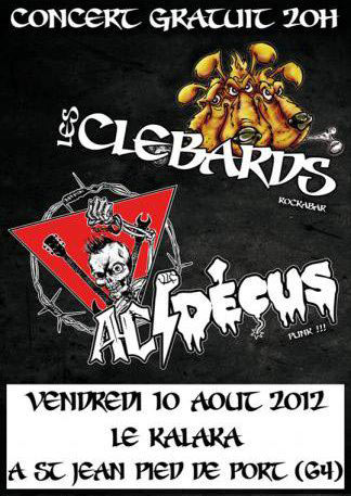 Les Clébards + AC/Déçus au Kalaka le 10 août 2012 à Saint-Jean-Pied-de-Port (64)