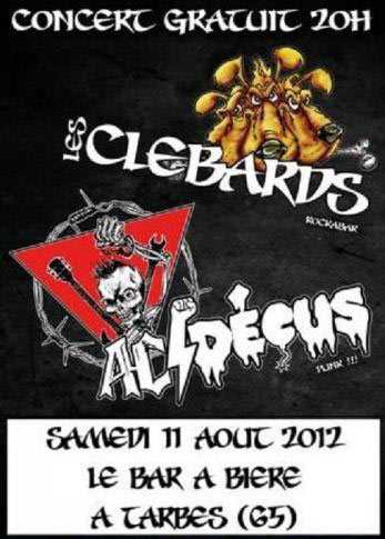 Les Clébards + AC/Déçus au Bar à Bière le 11 août 2012 à Juillan (65)