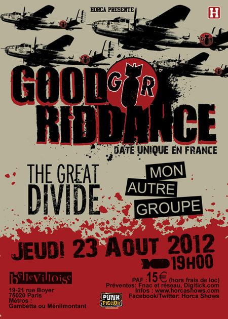 Good Riddance +Great Divide +Mon Autre Groupe à la Bellevilloise le 23 août 2012 à Paris (75)