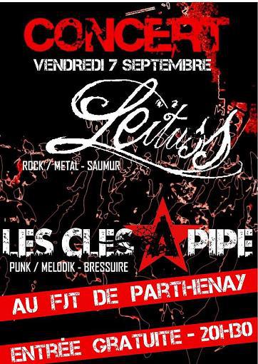 Leïtuss + Les Clés à Pipe au Foyer Jeunes Travailleurs le 07 septembre 2012 à Parthenay (79)