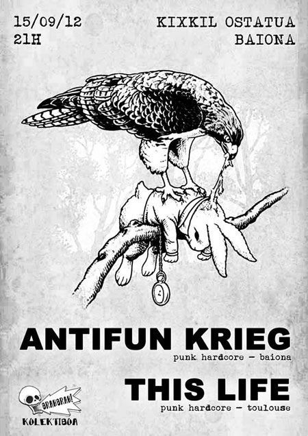 Antifun Krieg + This Life au Kixkil Ostatua le 15 septembre 2012 à Bayonne (64)