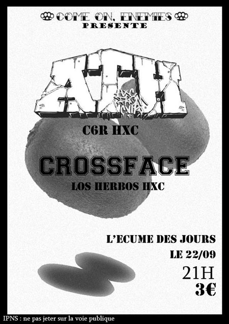 ATH + Crossface à l'Écume des Jours le 22 septembre 2012 à Périgueux (24)