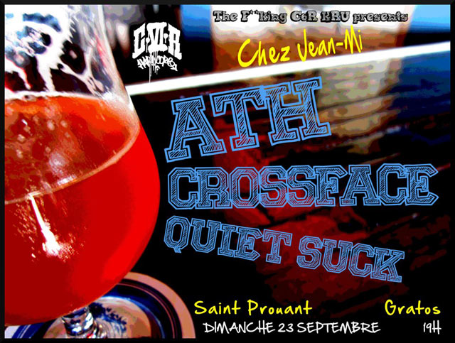 ATH + Crossface + Quiet Suck au bar Chez Jean-Mi le 23 septembre 2012 à Saint-Prouant (85)