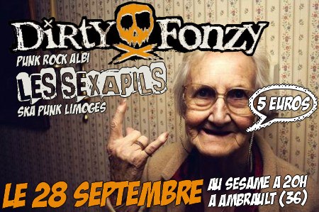 Dirty Fonzy + Les Sexapils au Sésame le 28 septembre 2012 à Ambrault (36)