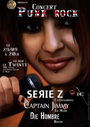 Série Z + Die Hombre + Captain Jimmy au Twenty le 29 septembre 2012 à Le Mans (72)
