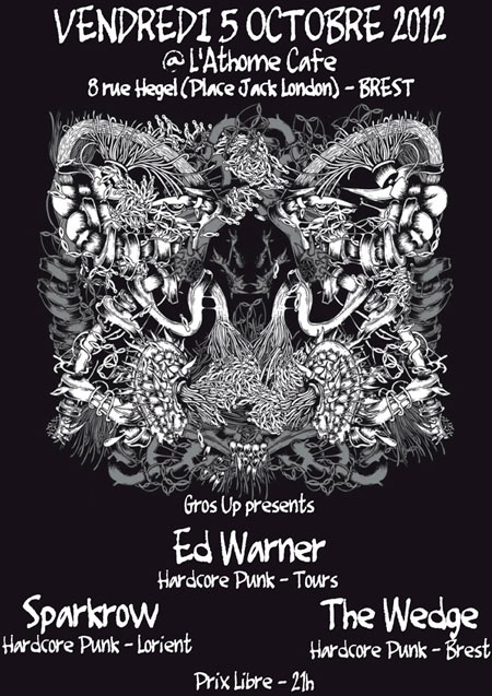 Ed Warner + Sparkrow + The Wedge à l'Athome Café le 05 octobre 2012 à Brest (29)