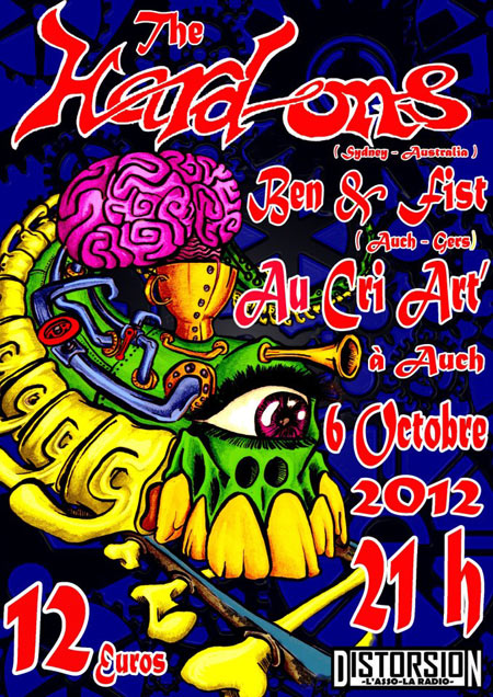 Hard-Ons + Ben & Fist au Cri'Art le 06 octobre 2012 à Auch (32)