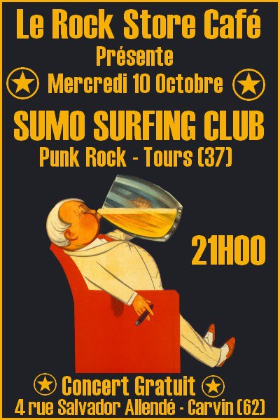 Sumo Surfing Club + Winry Answer au Rock Store Café le 10 octobre 2012 à Carvin (62)