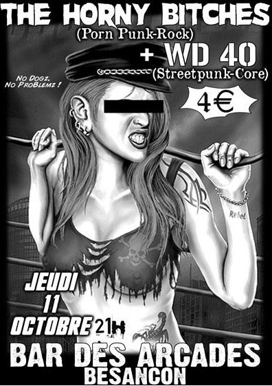 The Horny Bitches + WD-40 au bar des Arcades le 11 octobre 2012 à Besançon (25)