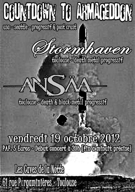 Concert aux Caves de la Notte le 19 octobre 2012 à Toulouse (31)
