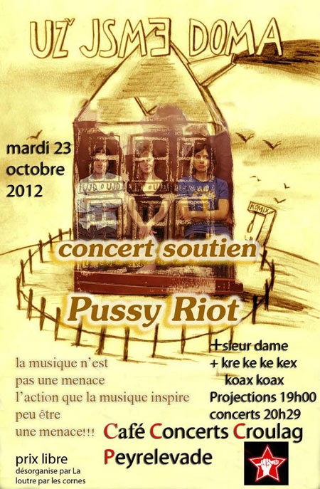 Concert de soutien aux Pussy Riot au Croulag le 23 octobre 2012 à Peyrelevade (19)