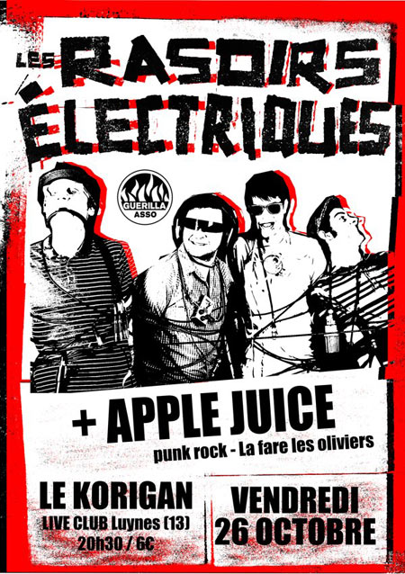 Les Rasoirs Electriques + Apple Juice au Korigan le 26 octobre 2012 à Luynes (13)