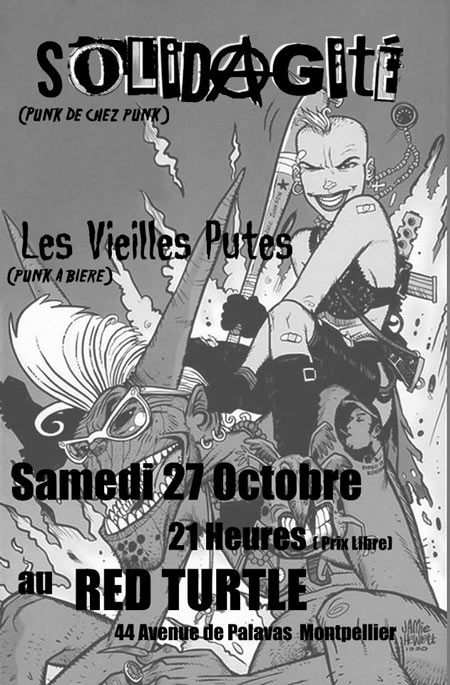 Solidagité + Les Vieilles Putes au Red Turtle le 27 octobre 2012 à Montpellier (34)