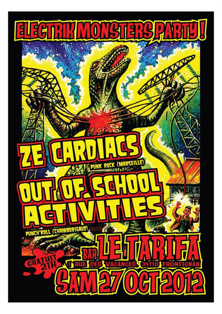 Ze Cardiacs + Out Of School Activities au bar Le Tarifa le 27 octobre 2012 à Frontignan (34)