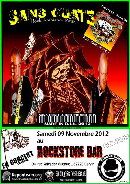 Sans Ouate au Rock Store Café le 09 novembre 2012 à Carvin (62)