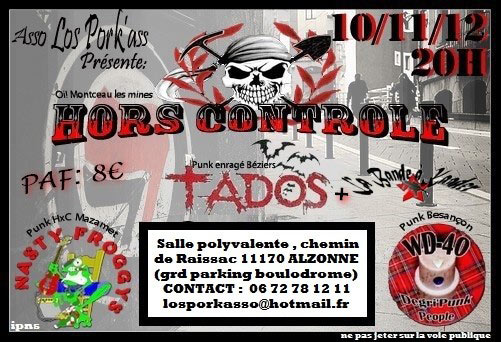 Concert HORS CONTROLE le 10 novembre 2012 à Alzonne (11)