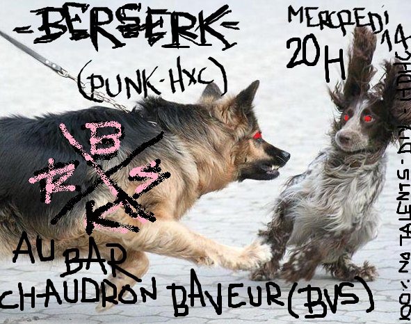 Berserk, hxc live au Chaudron Baveur le 14 novembre 2012 à Beauvais (60)