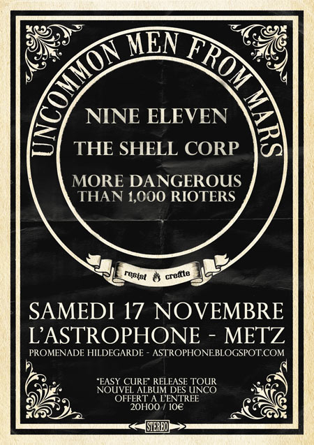 Uncommonmenfrommars + The Shell Corporation à l'Astrophone le 17 novembre 2012 à Metz (57)