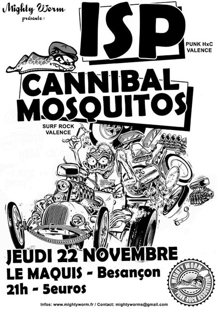 ISP + Cannibal Mosquitos au bar Le Maquis le 22 novembre 2012 à Besançon (25)