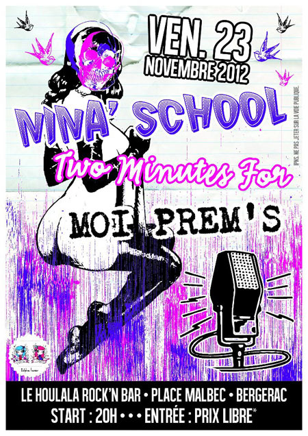 Nina'School + Two Minutes For + Moi Prem's au Houlala Rock'n'Bar le 23 novembre 2012 à Bergerac (24)