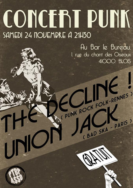 The Decline! + Union Jack Au Bureau le 24 novembre 2012 à Blois (41)