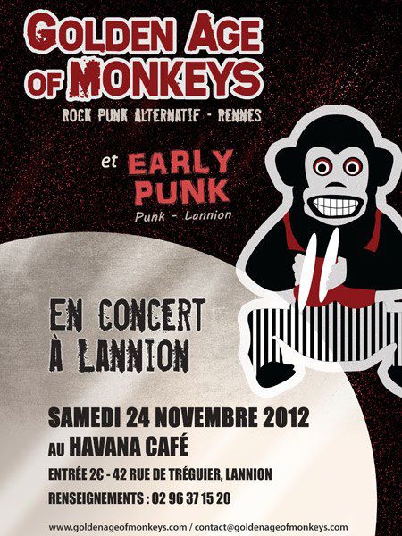 Golden Age of Monkeys + Early Punk au Havana Café le 24 novembre 2012 à Lannion (22)