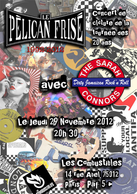 Le Pélican Frisé + The Sarah Connors aux Combustibles le 29 novembre 2012 à Paris (75)