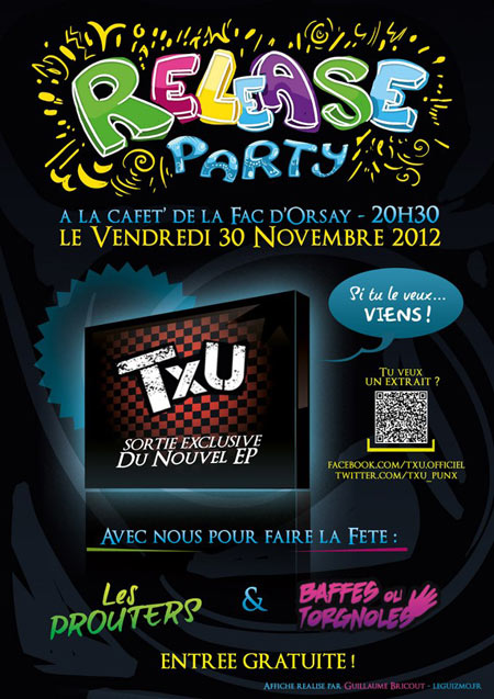 TxU + The Bad Ornithorynques + Baffes ou Torgnoles à la K'Fet le 30 novembre 2012 à Orsay (91)