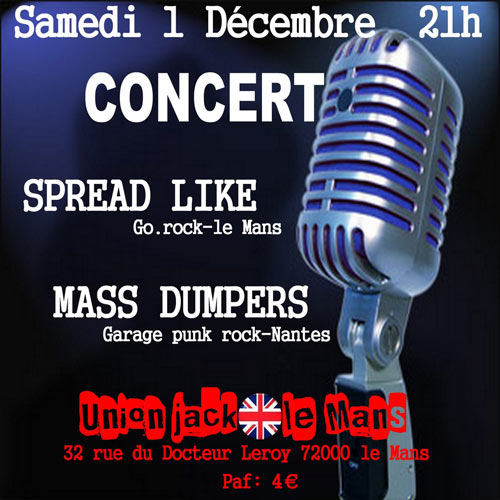 Concert à l'Union Jack le 01 décembre 2012 à Le Mans (72)