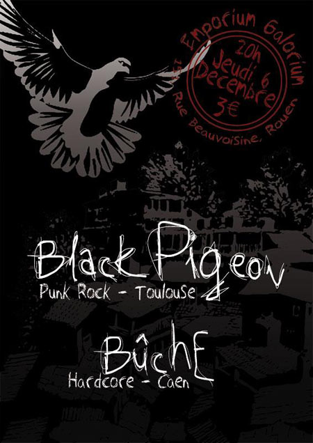 Black Pigeon + Bûche à l'Emporium Galorium le 06 décembre 2012 à Rouen (76)